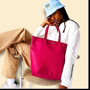 Lacoste Women's L.12.12 Concept Vertical Zip Tote Bag Pink